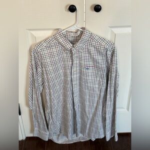 Southern Tide Plaid Gingham button front dress shirt men’s medium